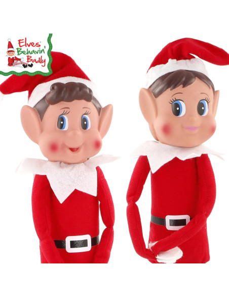 Elves Behavin´ Badly Elfo Travieso, Jumbo 50 cm, Muñeco Original, Elvie o Elfie Flexible