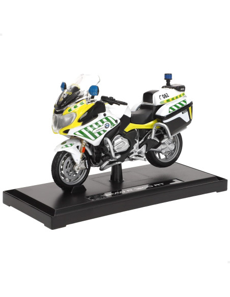 Maqueta Moto BMW R 1200, Juguete Miniatura Guardia Civil, Policía, Escala 1/16, Cuerpo de Metal