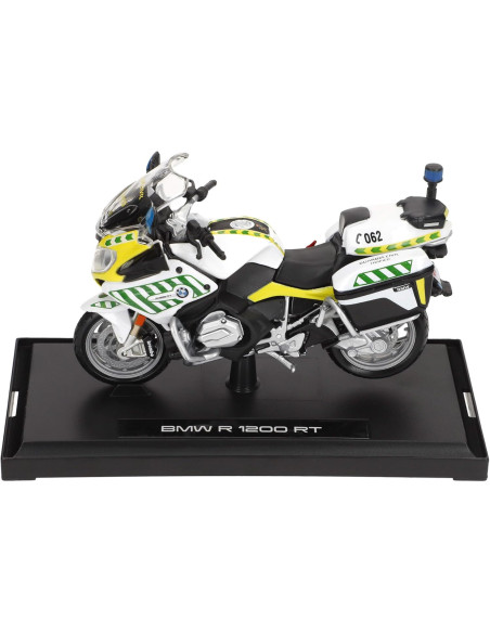 Maqueta Moto BMW R 1200, Juguete Miniatura Guardia Civil, Policía, Escala 1/16, Cuerpo de Metal