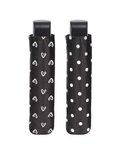 Paraguas plegable manual Black/White 96cm