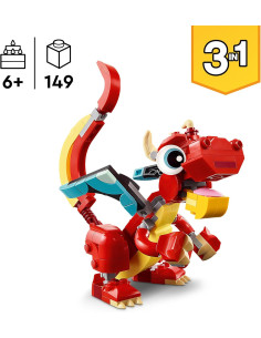LEGO CREATOR 3 EN 1 DRAGÓN ROJO 2
