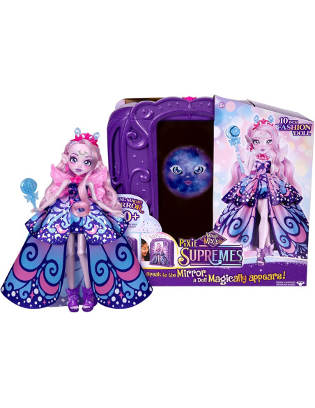 Magic Mixies Pixlings, Magic Mirror Reveal, Muñeca con Detalles y 9 Puntos de Articulación