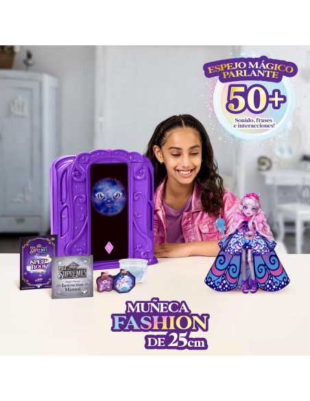 Magic Mixies Pixlings, Magic Mirror Reveal, Muñeca con Detalles y 9 Puntos de Articulación