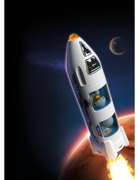 PLAYMOBIL Space Esa Cohete de investigación a Marte| Cohete Modular con Plataforma