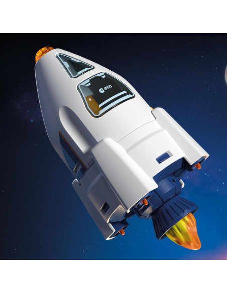 PLAYMOBIL Space Esa Cohete de investigación a Marte| Cohete Modular con Plataforma