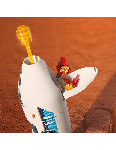 PLAYMOBIL Space Esa Cohete de investigación a Marte| Cohete Modular con Plataforma