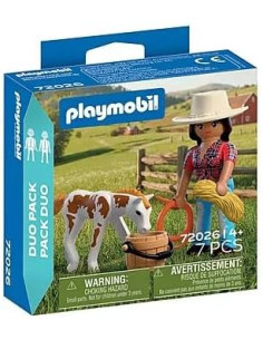 PLAYMOBIL Duo Pack Jinete con caballo