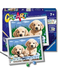 Ravensburger CreArt Perros Retriever, Kit de Pintura,...