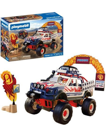 PLAYMOBIL | Cars | Offroad Truck | Camión Todoterreno con cabrestante y Placas de Puente