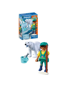 Playmobil Zoo Oso Polar y Cuidador