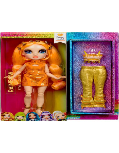 Rainbow High Style Icons Poppy - Muñeca de Moda...
