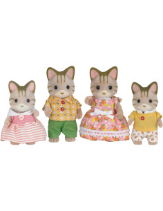 Sylvanian Families Familia Gatos Rayas