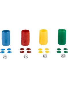 Falomir Set Completo De 4 Cubiletes De Plástico