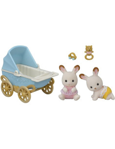 Sylvanian Families - 05432 - Set de cochecito gemelar...