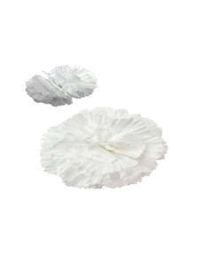 Clavel Blanco con Pinza de Pelo