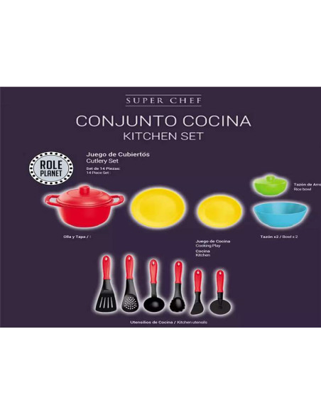 Cocina Super Chef 14 piezas Role Planet
