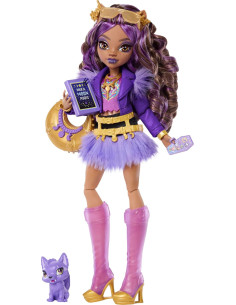 Monster High Clawdeen Wolf Muñeca con Chaqueta Motera...