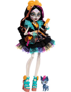 Monster High Skelita Calaveras Muñeca con su perrita...