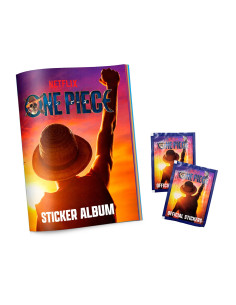 Álbum starter pack y 2 sobres One piece Bizak