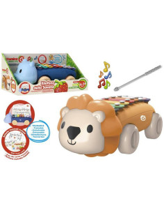 Xilófono animal de arrastre con 4 ruedas