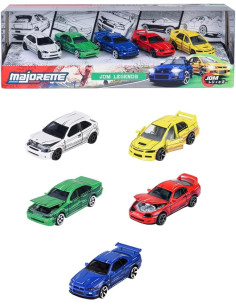 Majorette, JDM Leyends Giftpack 5 Coches, Set de 5 Coches...