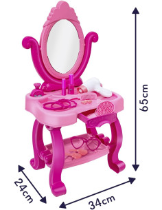Tocador  - Espejo Giratorio - Porta Joyas - 15 Accesorios... 2