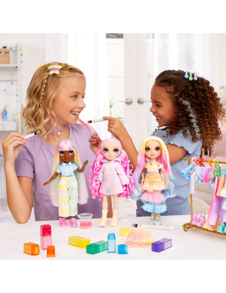 RAINBOW HIGH Watercolour & Create DIY  Brown Eyes Muñeca de Moda con Acuarelas Lavables