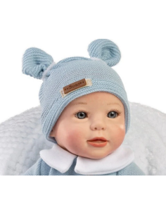 Reborn Samuel Pelele Lana Azul 38cm 2
