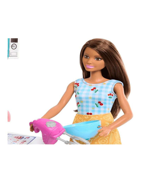 Barbie Horneando Pastel de Cumpleaños set cocina con muñecas 3 años