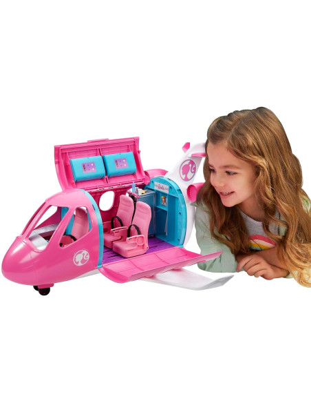 Barbie Avión de Tus sueños, avión de Juguete con Accesorios para muñecas