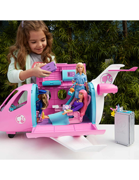 Barbie Avión de Tus sueños, avión de Juguete con Accesorios para muñecas