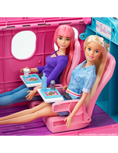 Barbie Avión de Tus sueños, avión de Juguete con Accesorios para muñecas