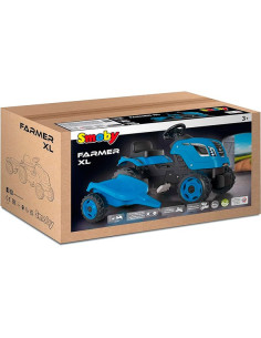 Smoby- Tractor Infantil Con Pedales Farmer Xl Azul, Muy... 2