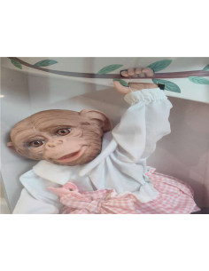 MONO REBORN EXCLU BLUSA BLANCA BRAGUITA CUADROS ROSA 2