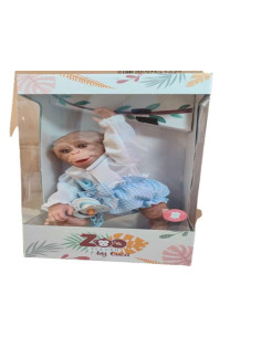 MONO REBORN EXCLUSIVO OSORNO CON  BLUSA BLANCA BRAGUITA AZUL