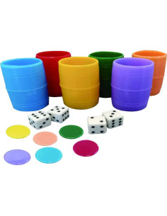 Parchís y Oca 2 en 1 con cubiletes para 4 jugadores 2