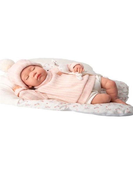 Reborn Arias 45 cm Daira con cojin Dou Dou (ojos cerrados)