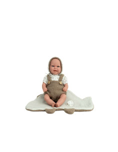 Muñeco bebé Elegance Babyto 35 cm marrón con manta...