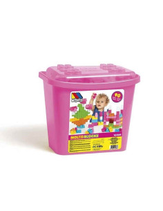 Molto Cubeta 90 Piezas Rosa| Juguete Infantil 