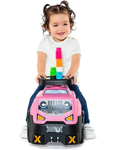 Correpasillos SUV 3 en 1 Rosa + Juego de Bloques