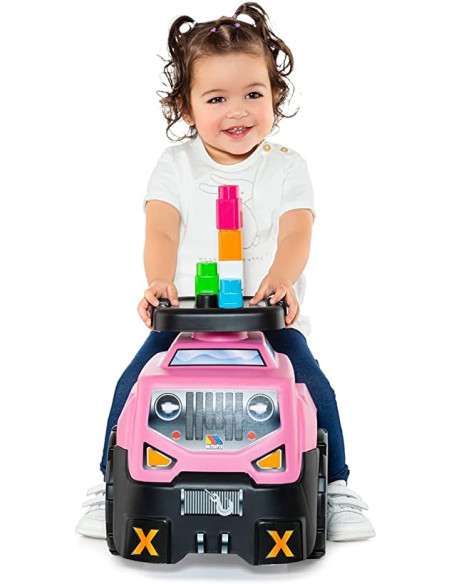 Correpasillos SUV 3 en 1 Rosa + Juego de Bloques