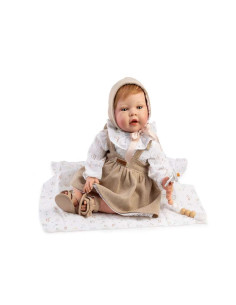 Muñeca Reborn Ginebra 42 cm con vestido beige