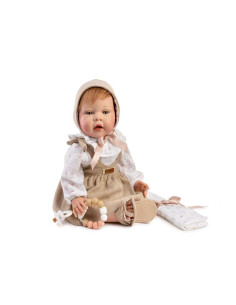 Muñeca Reborn Ginebra 42 cm con vestido beige 2