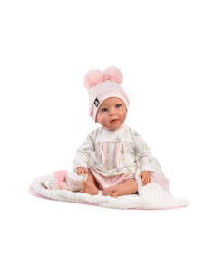 Muñeca con peso Nieves 38 cm con conjunto rosa