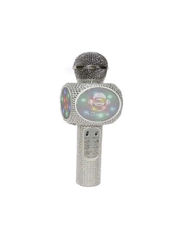 Micrófono Karaoke con Brillantes Plateado