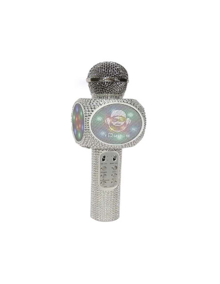 Micrófono Karaoke con Brillantes Plateado