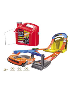 Bidón Pista de Carreras con 6 coches metálicos