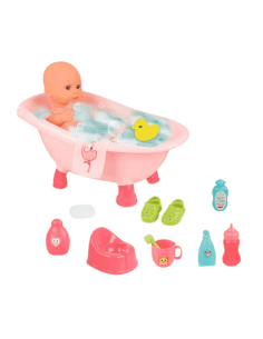 Bebé Bañera con accesorios PequeBB – Muñeca con bañerita...