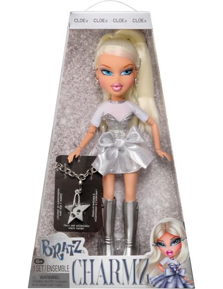 Bratz Charmz Cloe - Muñeca de Moda con Pulsera de Charms coleccionables, Incluye Outfit y Accesorios
