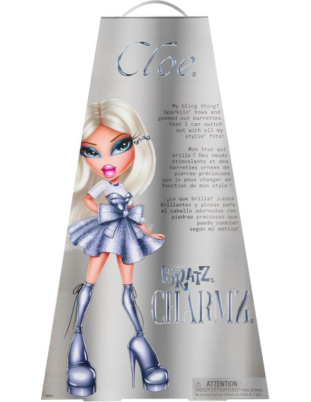 Bratz Charmz Cloe - Muñeca de Moda con Pulsera de Charms coleccionables, Incluye Outfit y Accesorios